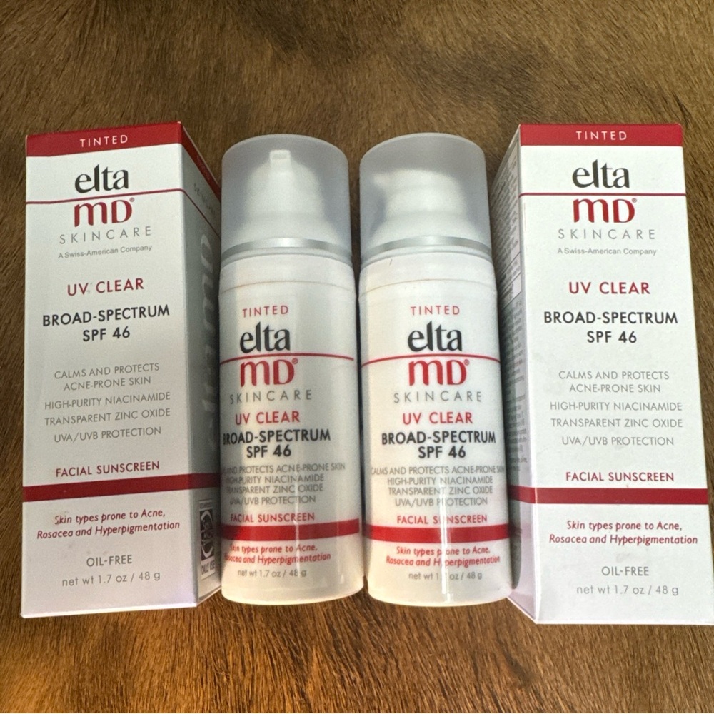 2 X Elta MD UV Clear TINTED Broad-Spectrum Facial Sunscreen SPF 46 1.7 Oz New - Picture 7 of 16